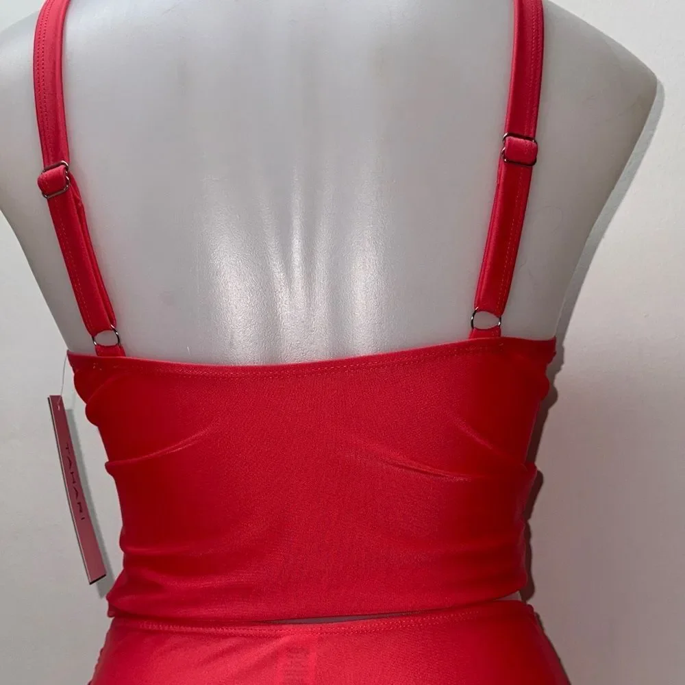 ✨Tahari 2 pc set tankini Orange  Women's Swimwear Sz Medium NWT